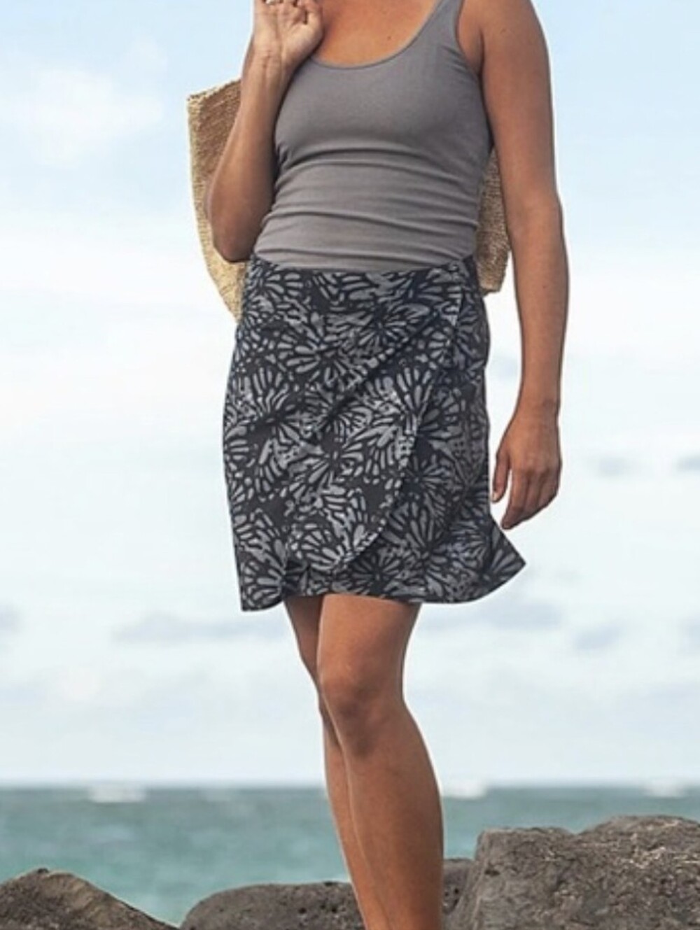 RipSkirt Hawaii's Paia Maui Wrap Midi Length Skirt / Coverup - Size L